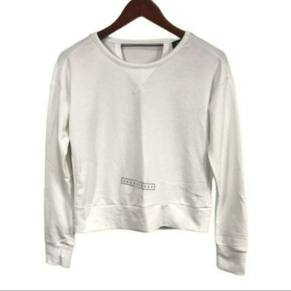 Nike White Active Training Yoga Top XS Oversized, New - Picture 1 of 7